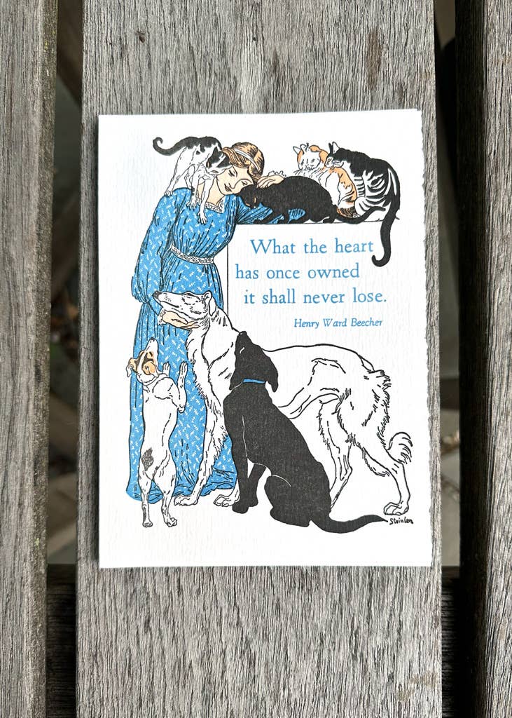 Saturn Press - Wholesale Sympathy Card - Animal Lover1