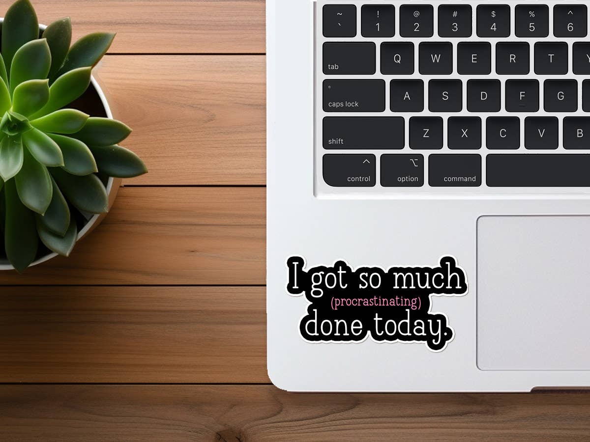 Missional Merch - Wholesale Sticker - I Got So Much (Procrastinating) Done Today | Funny Sticker1