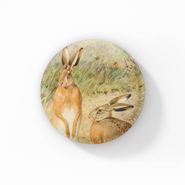 Rabbits Pin Button, Rabbit Keychain, Rabbit Magnet for wholesale by NatureCuts
