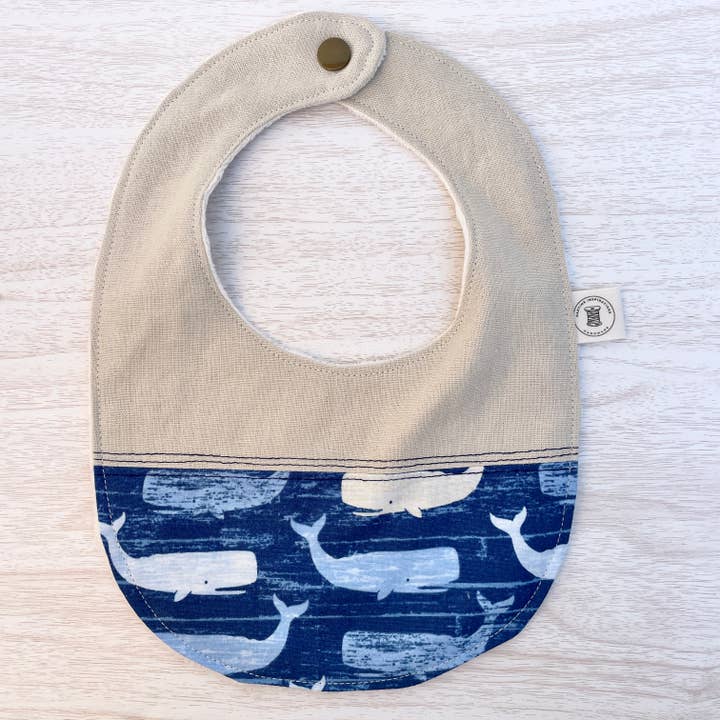 Handmade "Linen and Whimsy" Baby Bibs Boy for wholesale by Naptime Inspirations