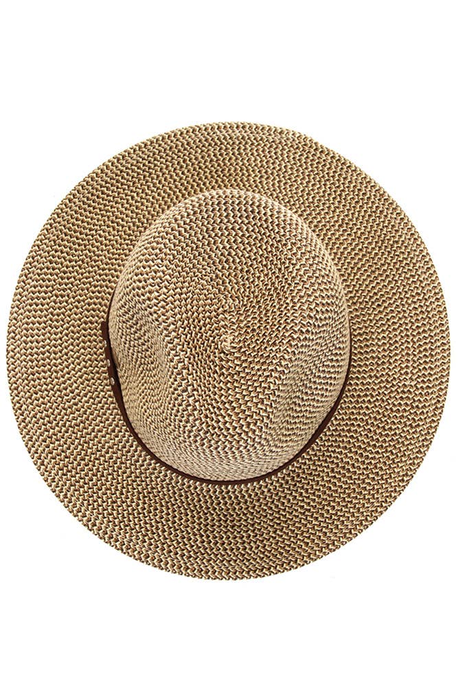 Hana - Wholesale Straw Hat - Women's - C.C Suede Band Trim Panama Sun Hat12