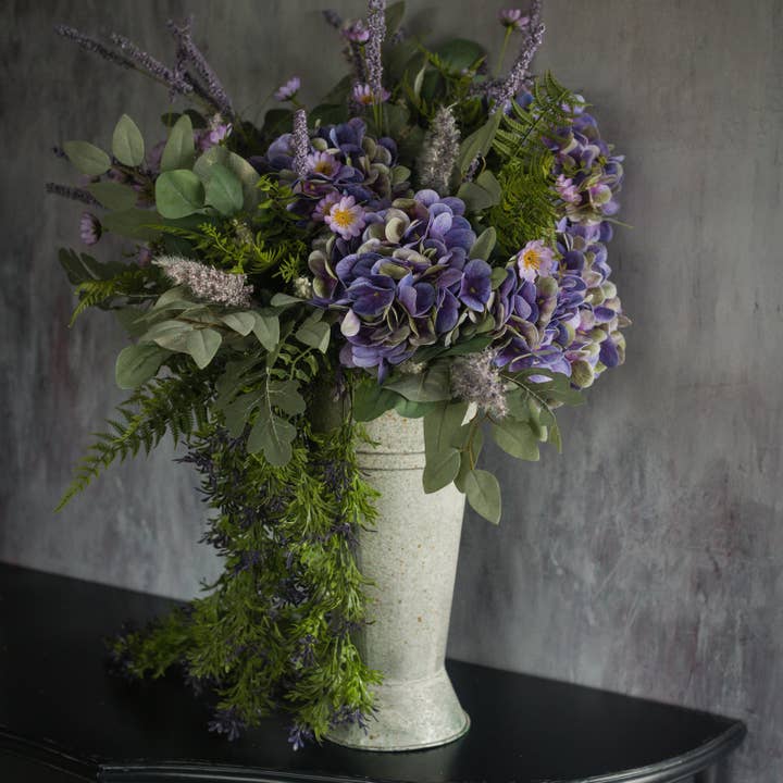 Ragon House – wholesale Artificial flowers – 17" PURPLE HYDRANGEA PICK4