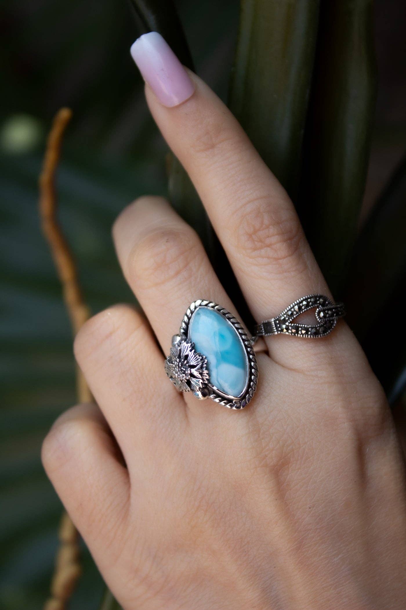 Ambra Jewels - Wholesale Cocktail/Statement Ring - Larimar Ring, AR-73920