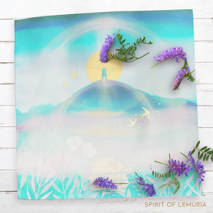 Glastonbury Morning Sun Altar/ Crystal Grid Cloth for wholesale by Spirit of Lemuria