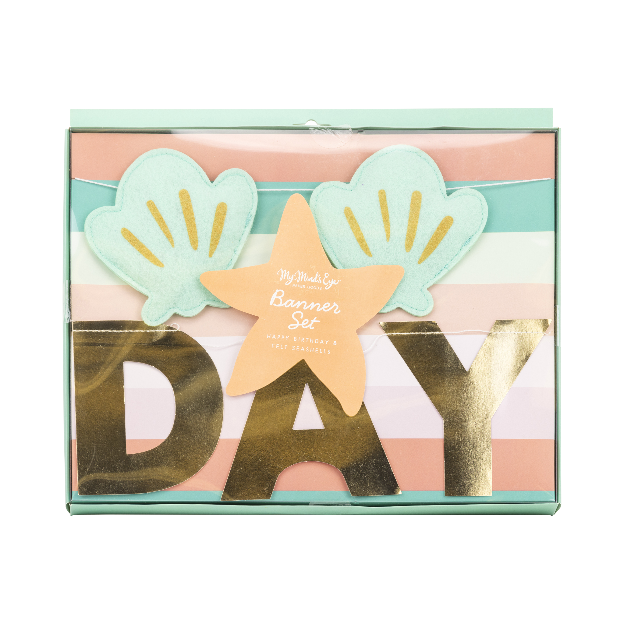 My Mind’s Eye - Wholesale Party Sign/Banner - PLMER03 - Mermaid Happy Birthday Puffy Felt Banner0