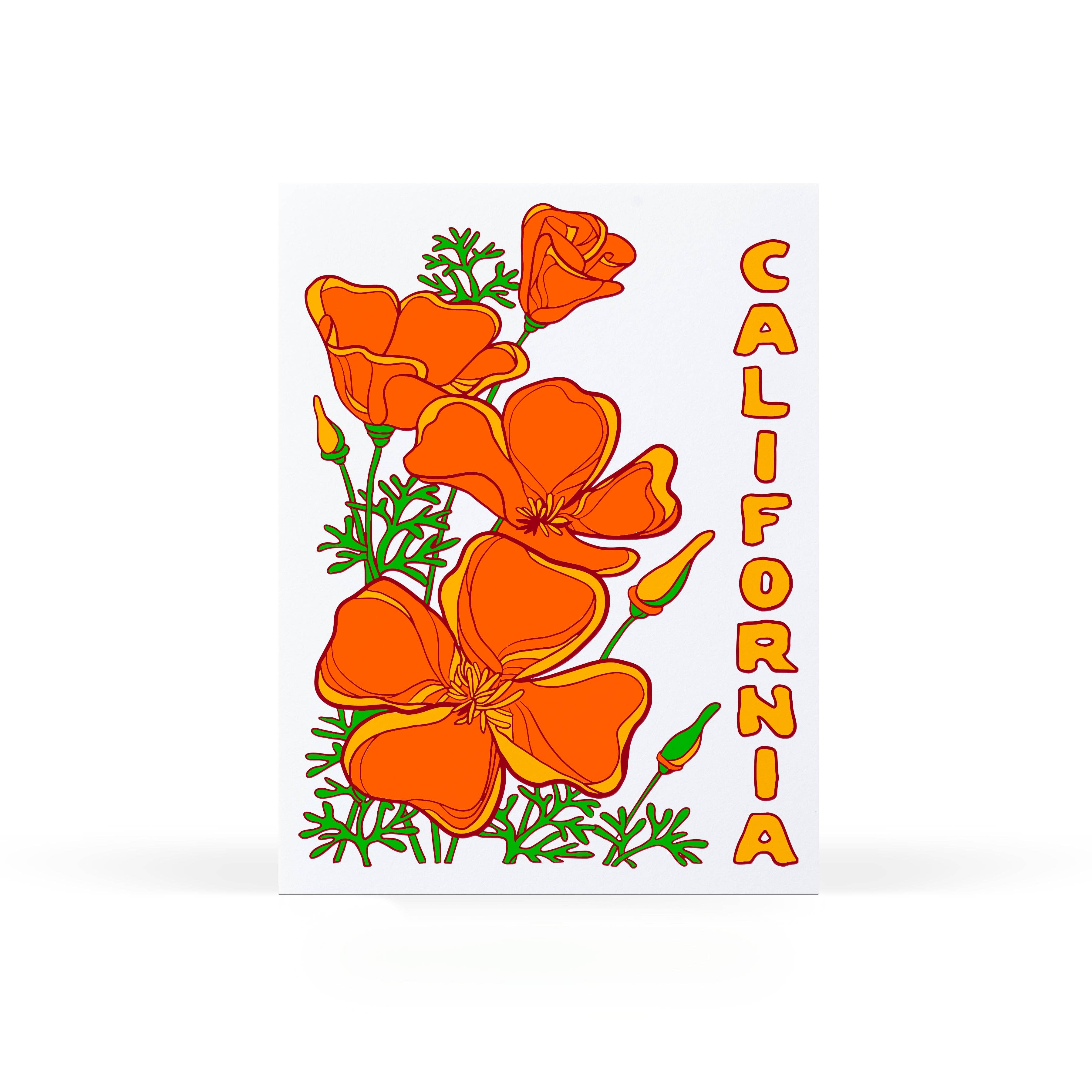 Sweet Bippy Press - Wholesale Everyday Greeting Card - California Poppies