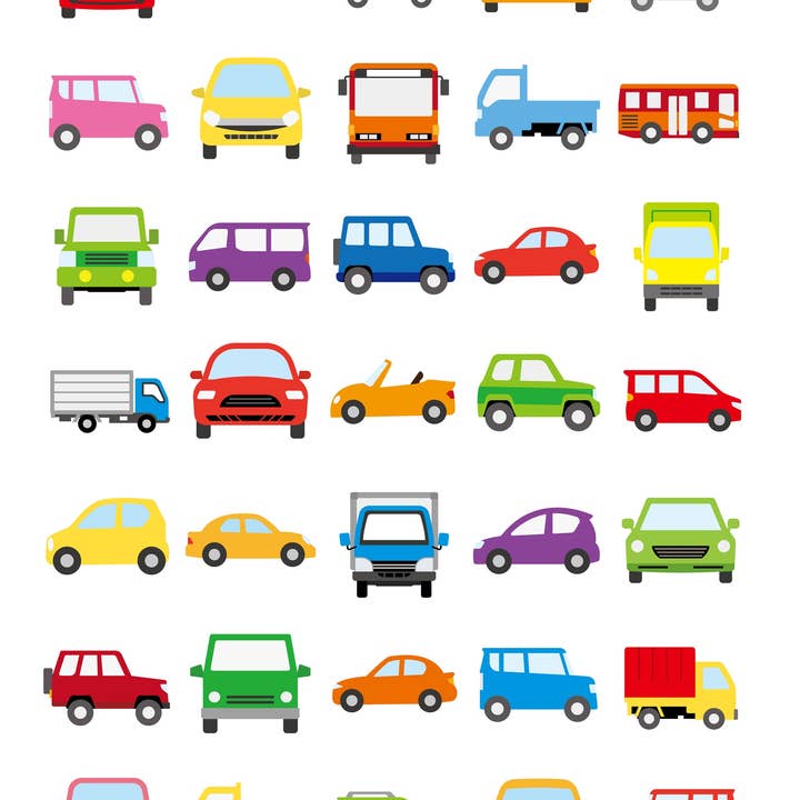 Sticker Varia - Wholesale Sticker - Kids & Baby - Colorful Cars Sticker Sheet2