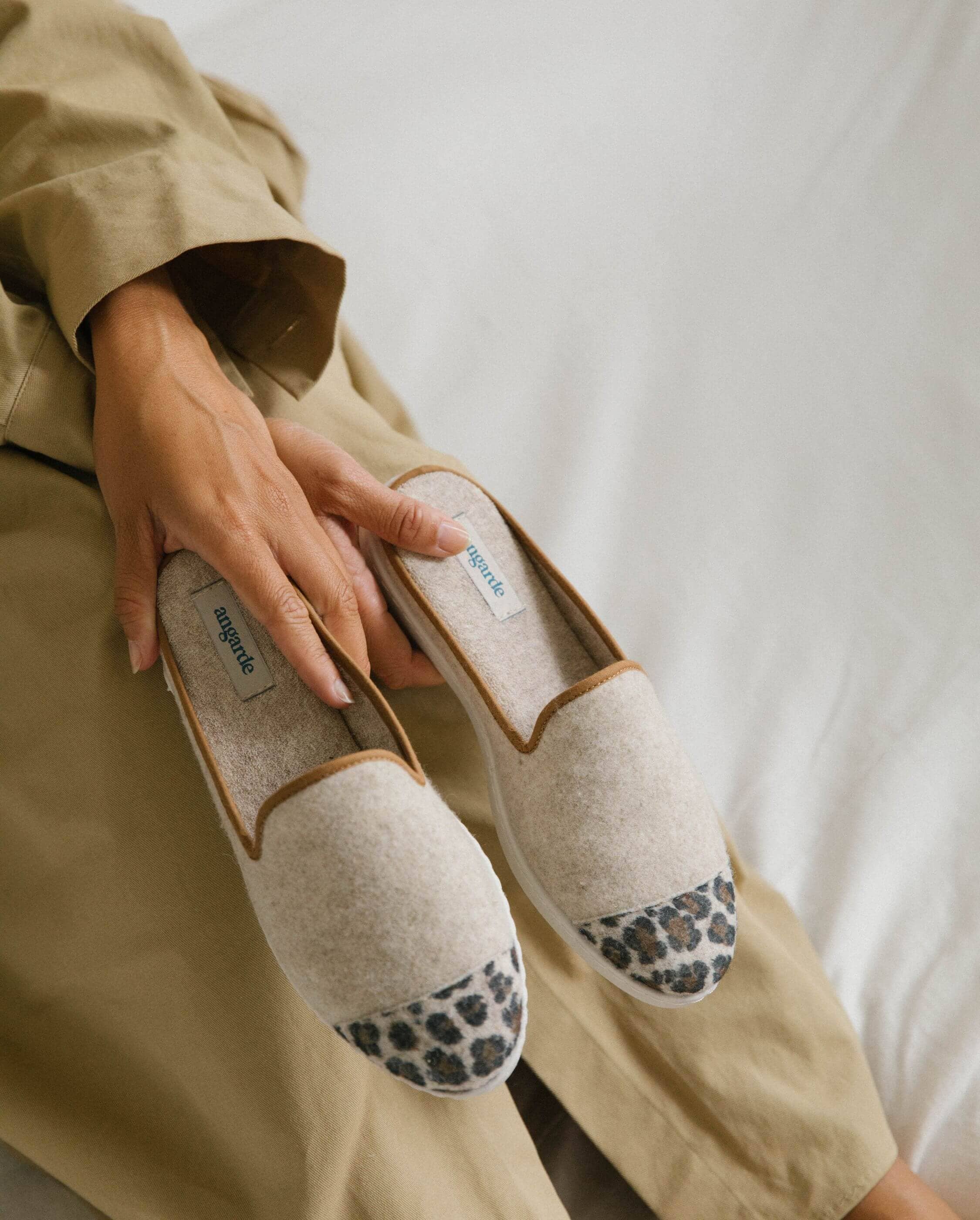 Angarde - Wholesale Mules - Women's - Women's wool mule, beige leopard5