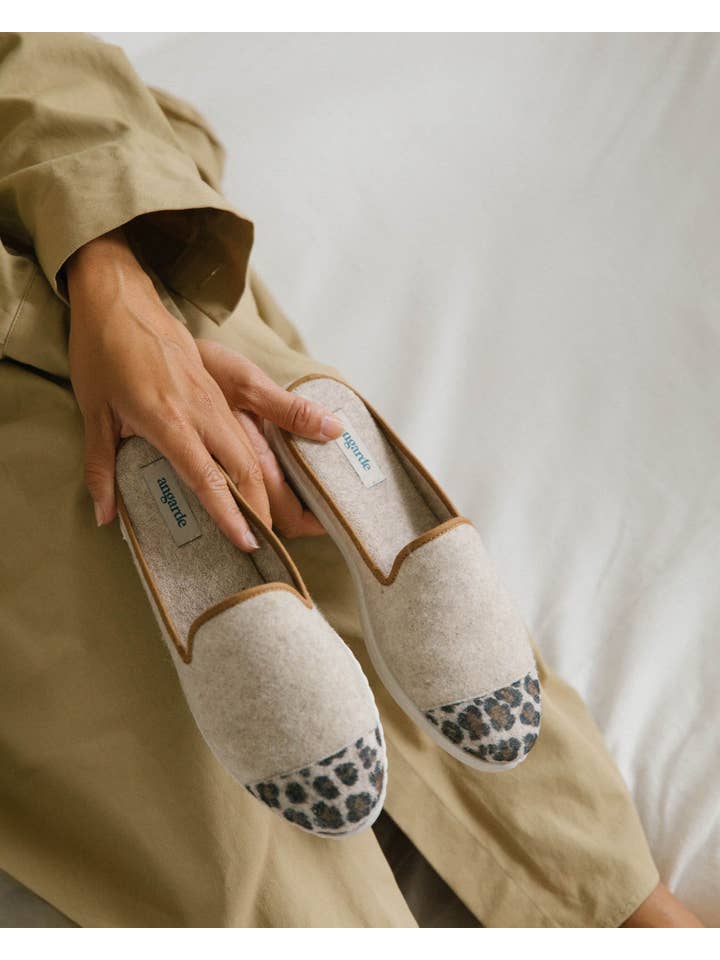 Angarde - Wholesale Mules - Women's - Women's wool mule, beige leopard5