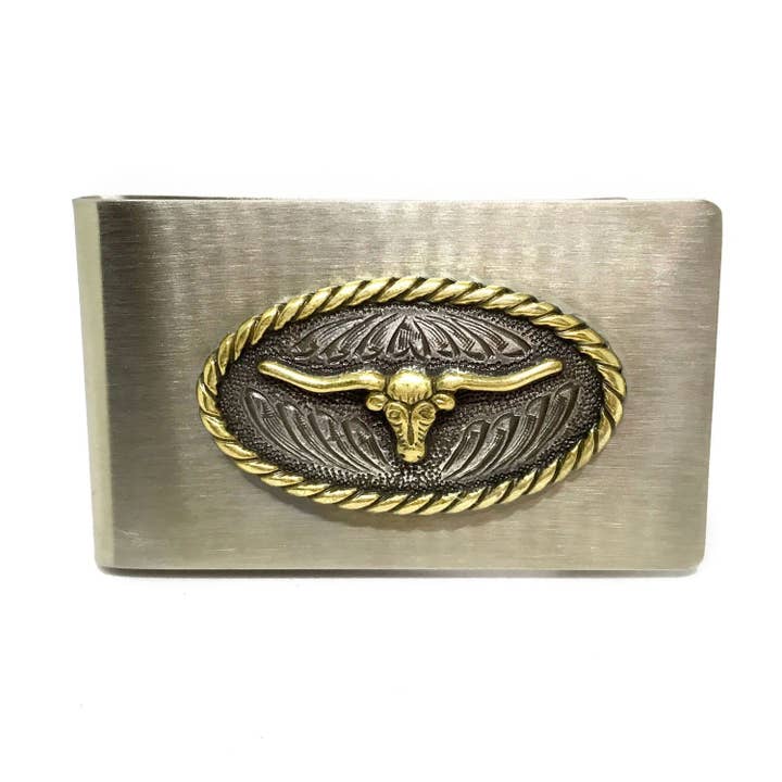 Longhorn Money Clip for wholesale by Cigar Cutters by Jim