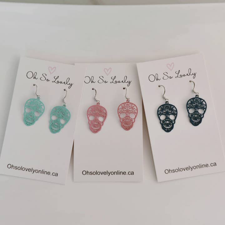 Dakota schedel oorbellen voor wholesale door Oh So Lovely