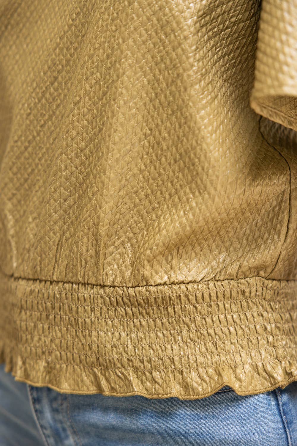 VOY - Wholesale Blouse - Women's - 35926 Smocked Hem and Solid Textured Top20