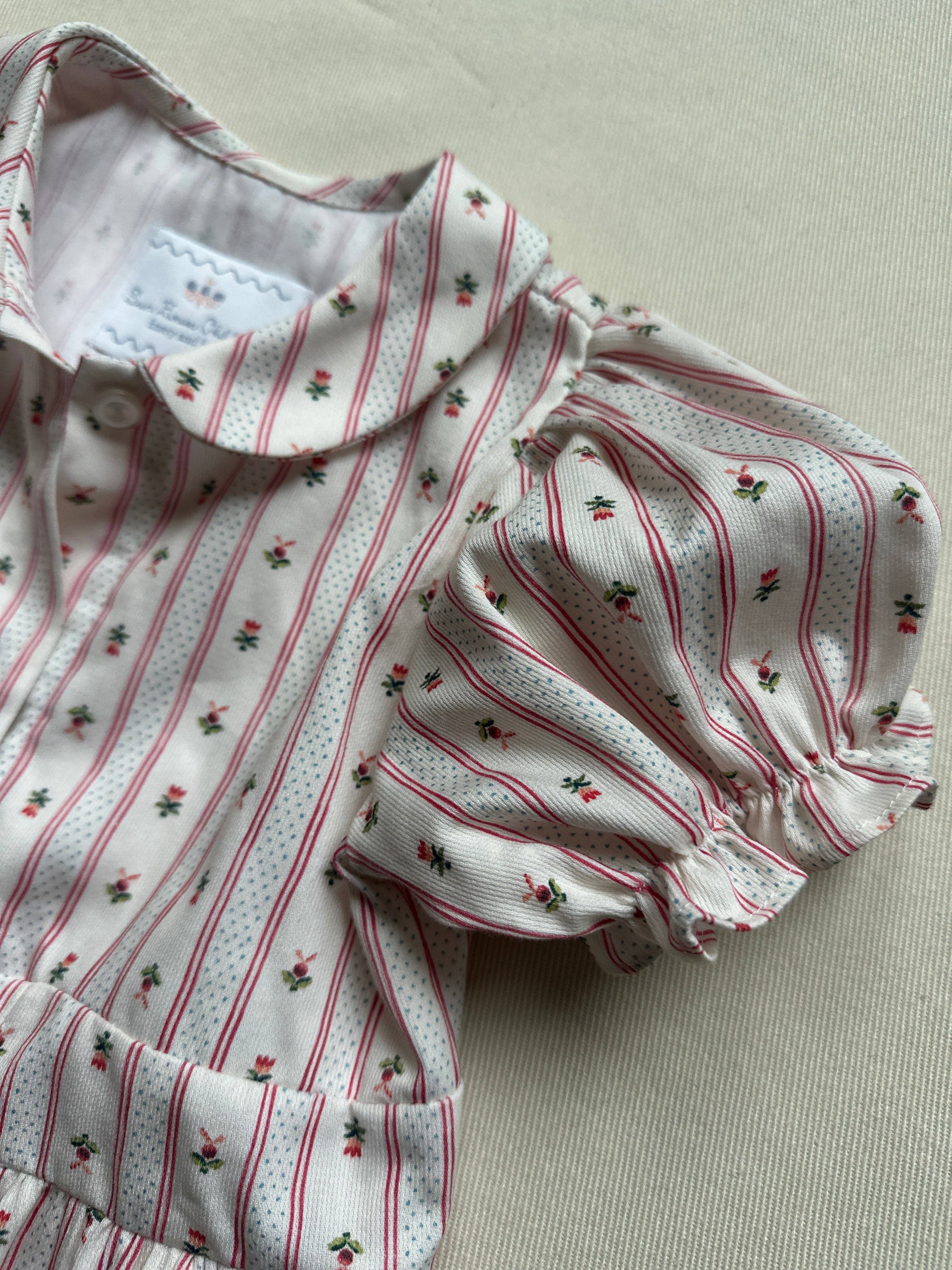 Sun House Children's - Wholesale Dress - Kids - Charlotte Dress | Holiday Dot Stripe4