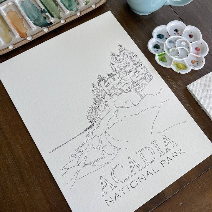 Waypoint Wanders - Venta al por mayor Kit de manualidades - Parque Nacional Acadia - Pintura DIY