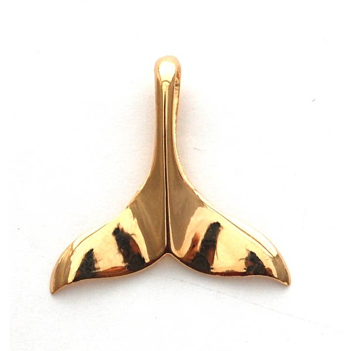 Semaki & Bird - Wholesale Pendant/Charm Necklace - Alaska Whale Tail Necklace - gold Natural History