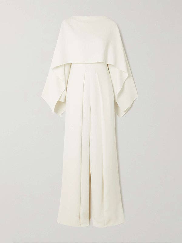 BEIGE Solid Color Zipper Long Sleeves Wrap Jumpsuits for wholesale on Faire1