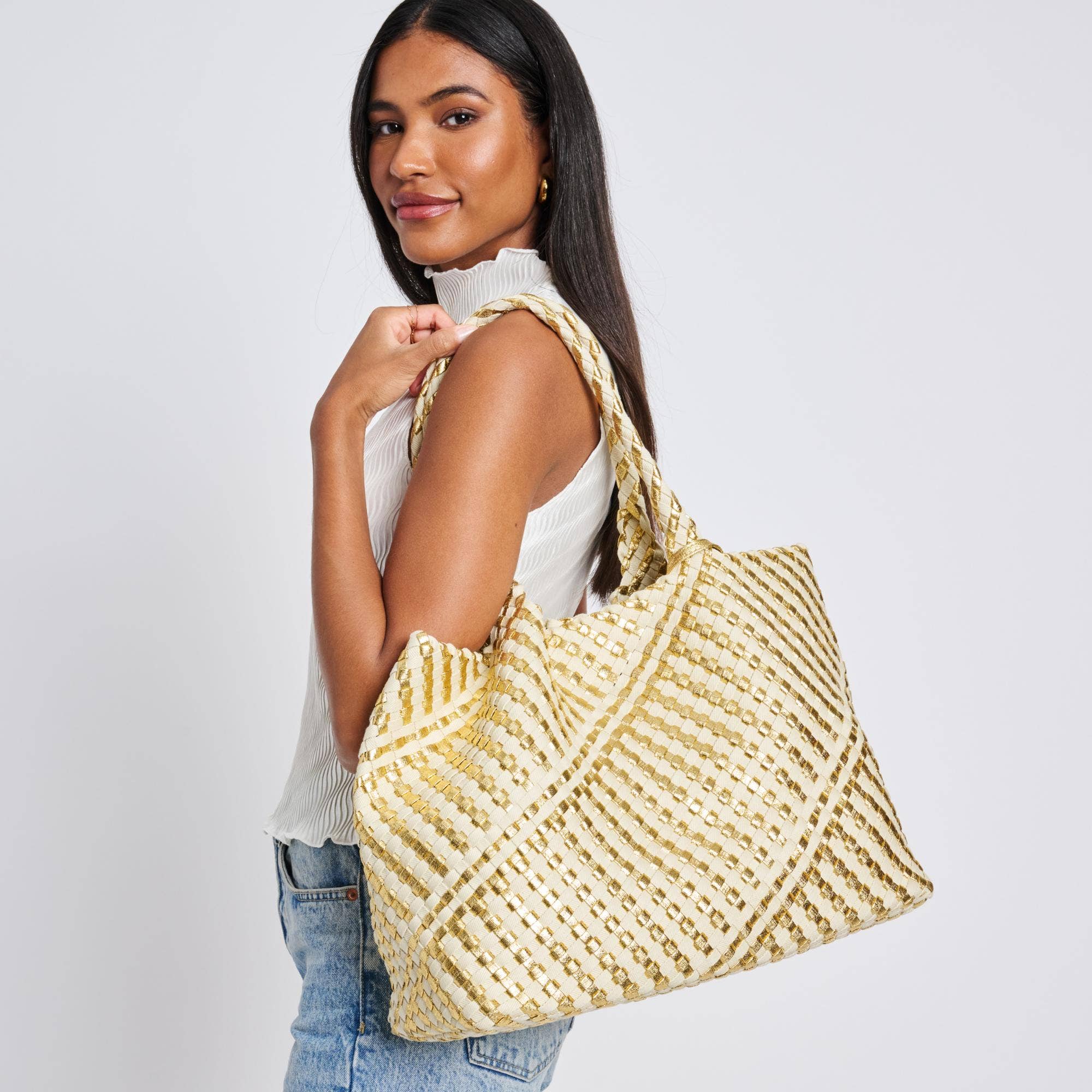 Moda Luxe – Engroshandel Tote bag - Dame – Solana flettet taske13