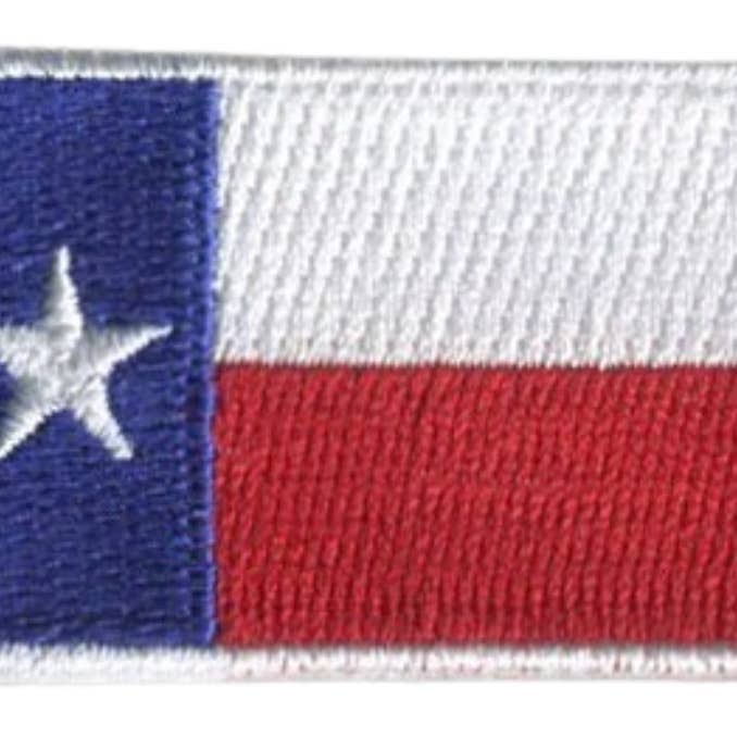 Toppa con gancio bandiera MINI dello Stato del Texas 1,8" L x 1,102" A (Non una toppa da stirare) per la vendita all'ingrosso da parte di HEDi