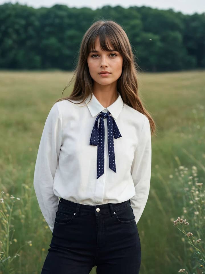 Light long-sleeve blouse for wholesale by Attrait Paris