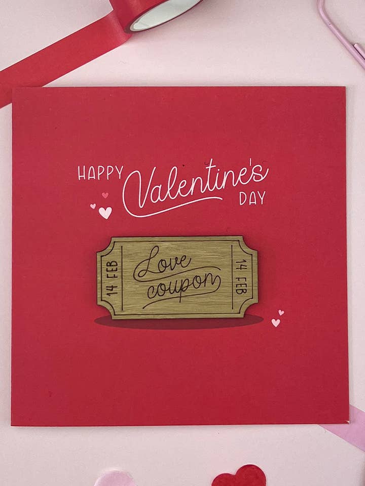 Valentine's Coupon Card for wholesale by KDee Designs