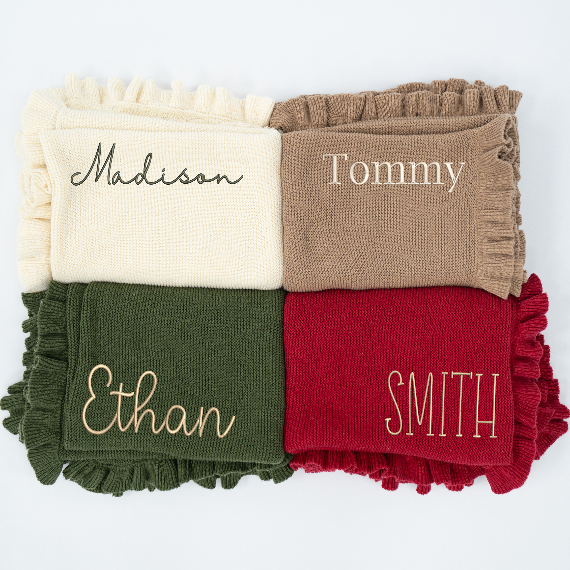 SwaddleAn - Wholesale Bedding Blanket - Kids & Baby - SwaddleAn Ruffled Knit Baby Blanket - 100% Cotton15