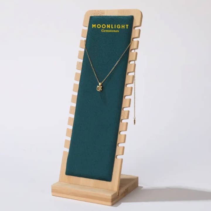 Moonlight Gemstones - Venta al por mayor Soportes y estantes de exposición de joyas - Expositor para 12 collares, organizador de joyas elegante y funcional