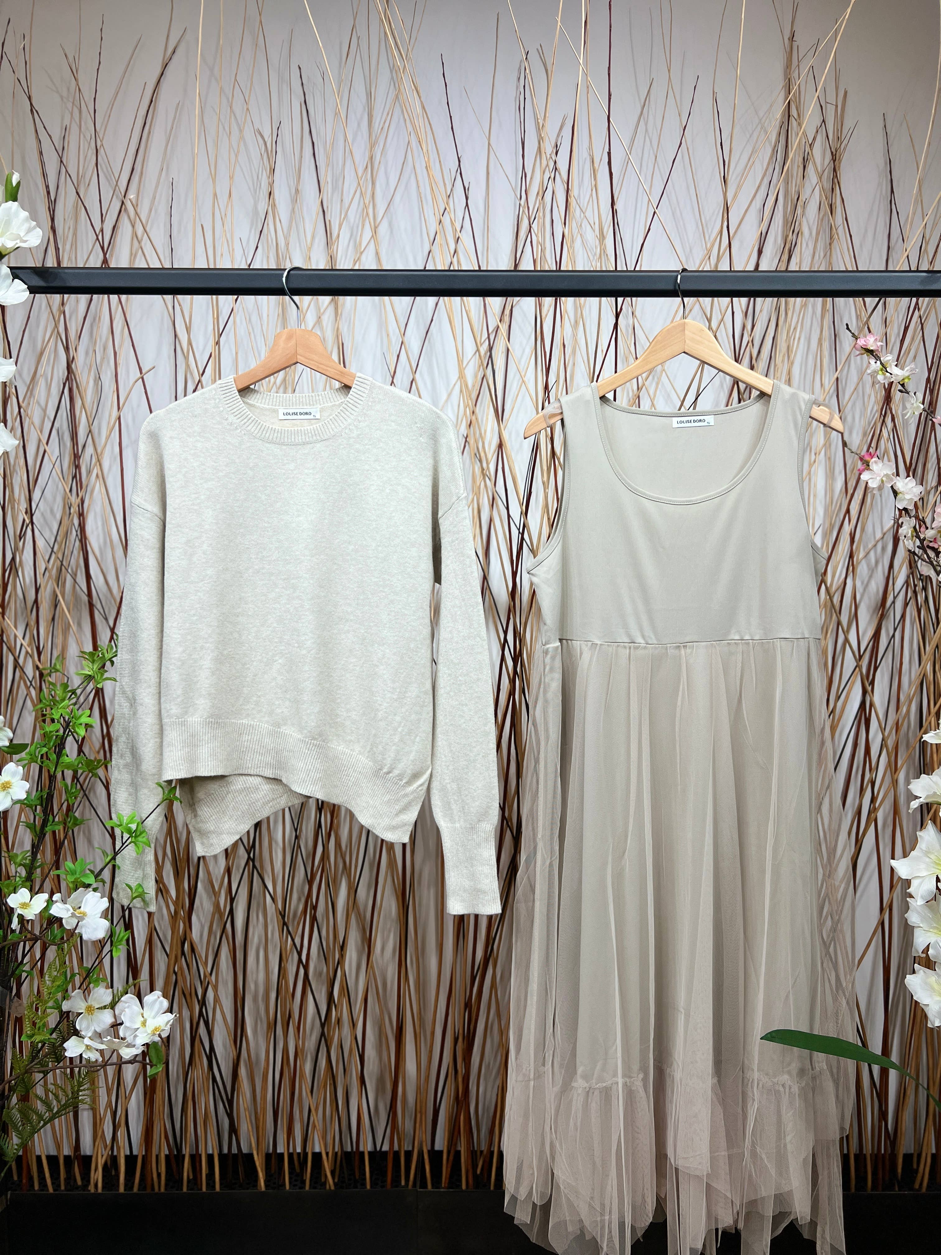 L'Emotion - Wholesale Top & Skirt Set - Women's - Asymmetric Fit Sweater & Dress Set0