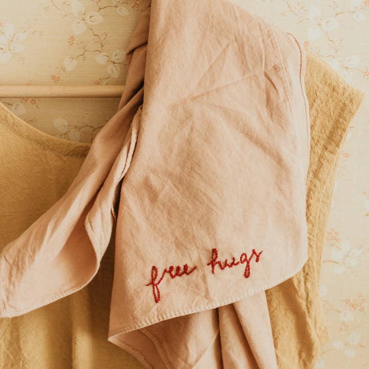 Eloise et moi - Wholesale Bandana - Women's - Hand embroidered hand dyed organic cotton bandana - Oui ban