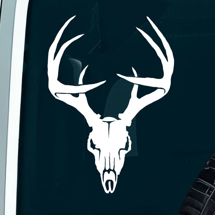 Deer Skull Vinyl Decal for Car Window or Water Bottle Laptop for wholesale by Hive Decals