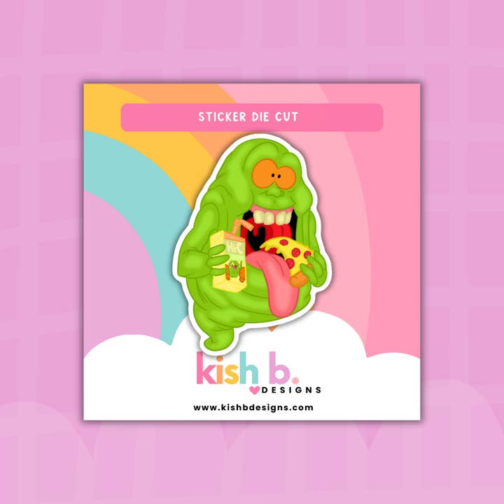 90's Slime Ghost | Sticker Die Cut for wholesale by Kish B. Designs