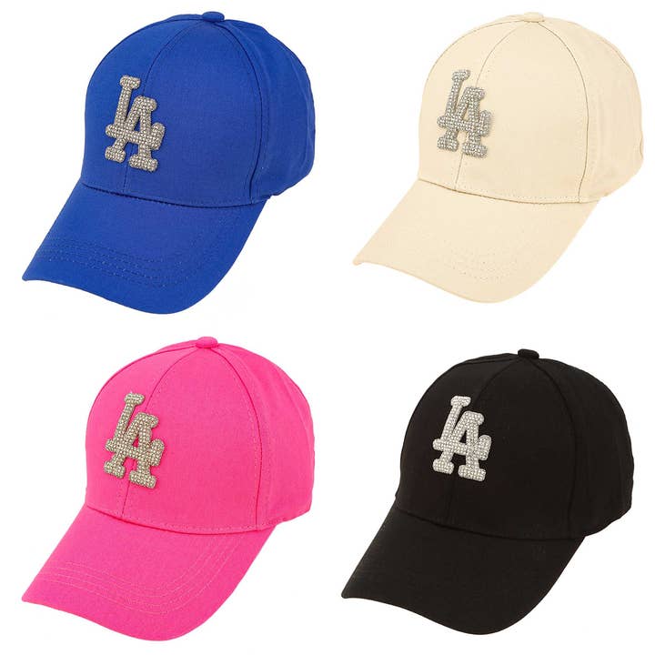 anbfashion – Boné de beisebol - Mulher por atacado – Boné Rhinestone LA Charm Beisebol3