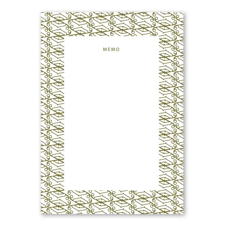 Notepad - green lace for wholesale by Emadam - Art & Design