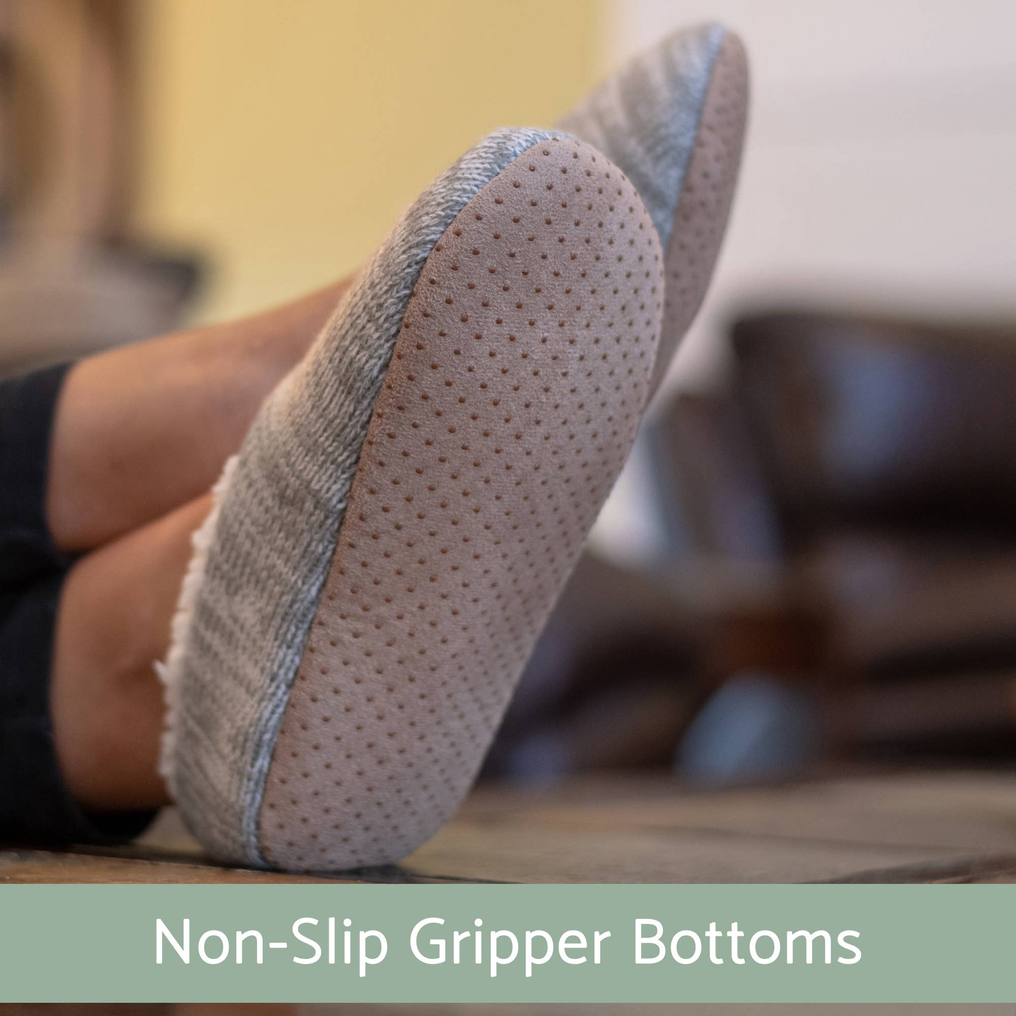 Cottage Garden - Vendita all'ingrosso Pantofole - Donna - Grigio semplice maglia, accogliente antiscivolo interno morbido pantofola media2