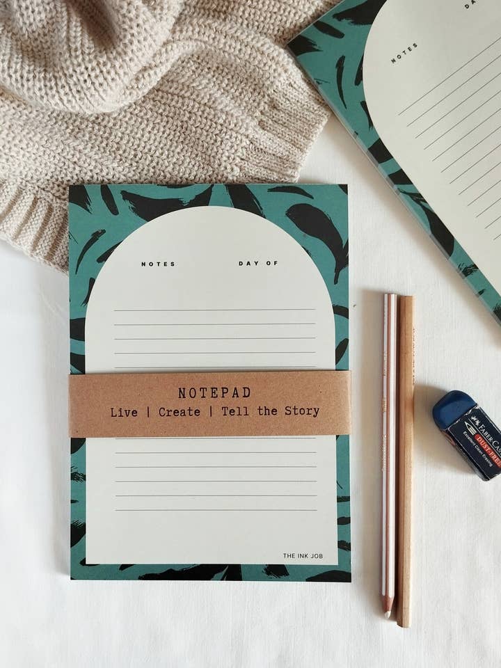 Elegant Turquoise Notepad for wholesale by The Ink Job