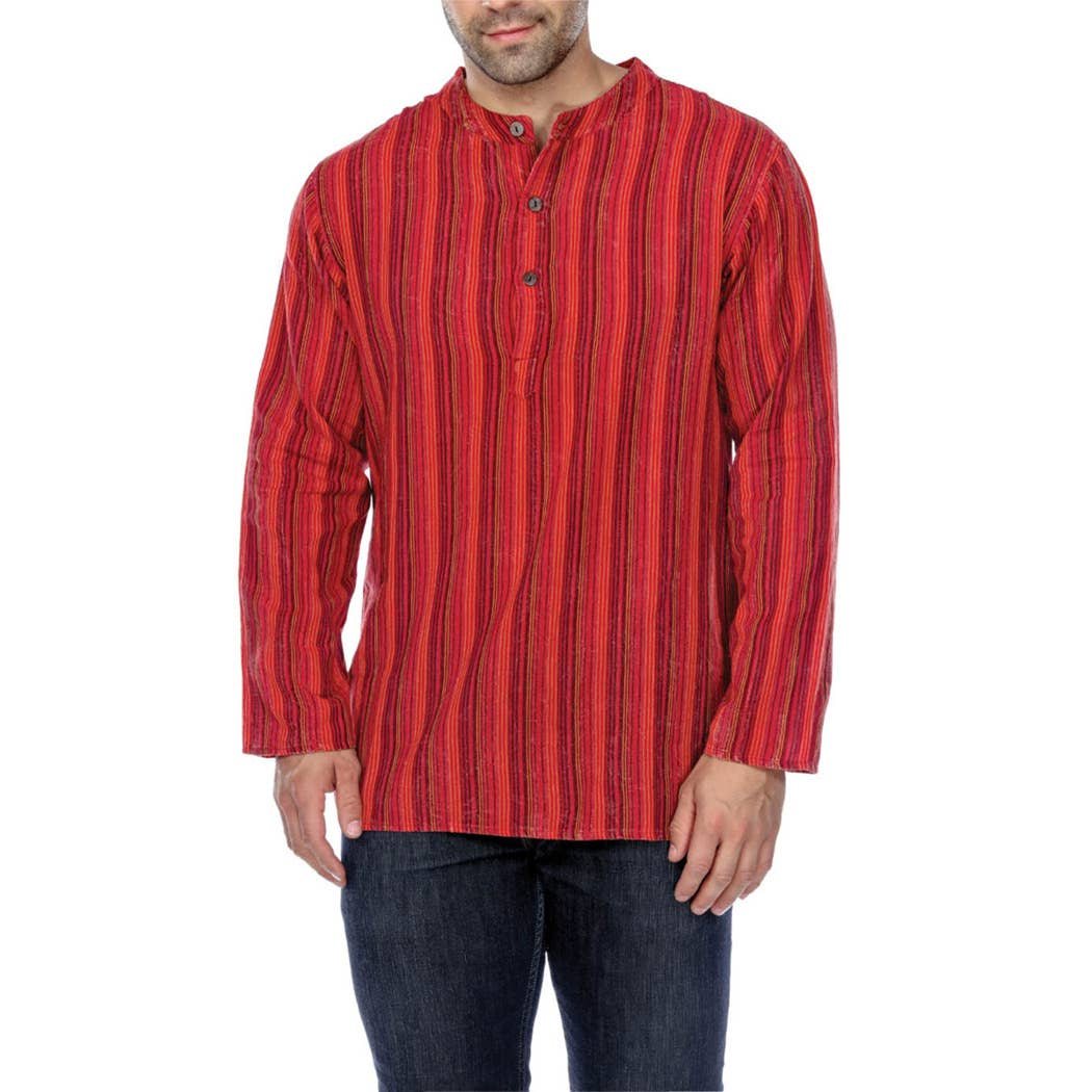 Yak & Yeti - Wholesale T-Shirt - Men's - Men's Striped Kurta Shirt1