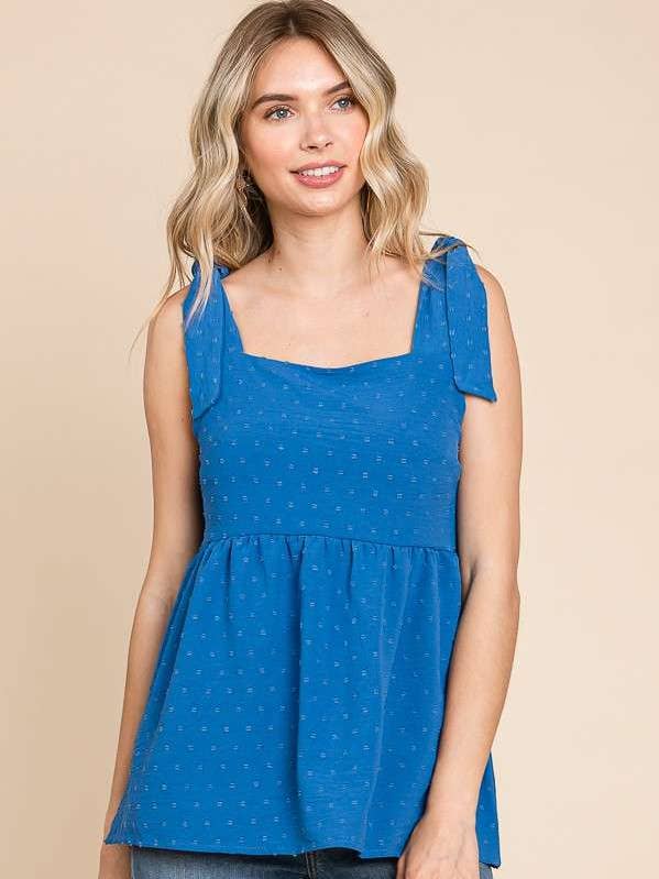 Culture Code - Wholesale Camisole - Women's - CWC1664 - BABYDOLL BOW TIE STRAP SMOCKING CAMI8
