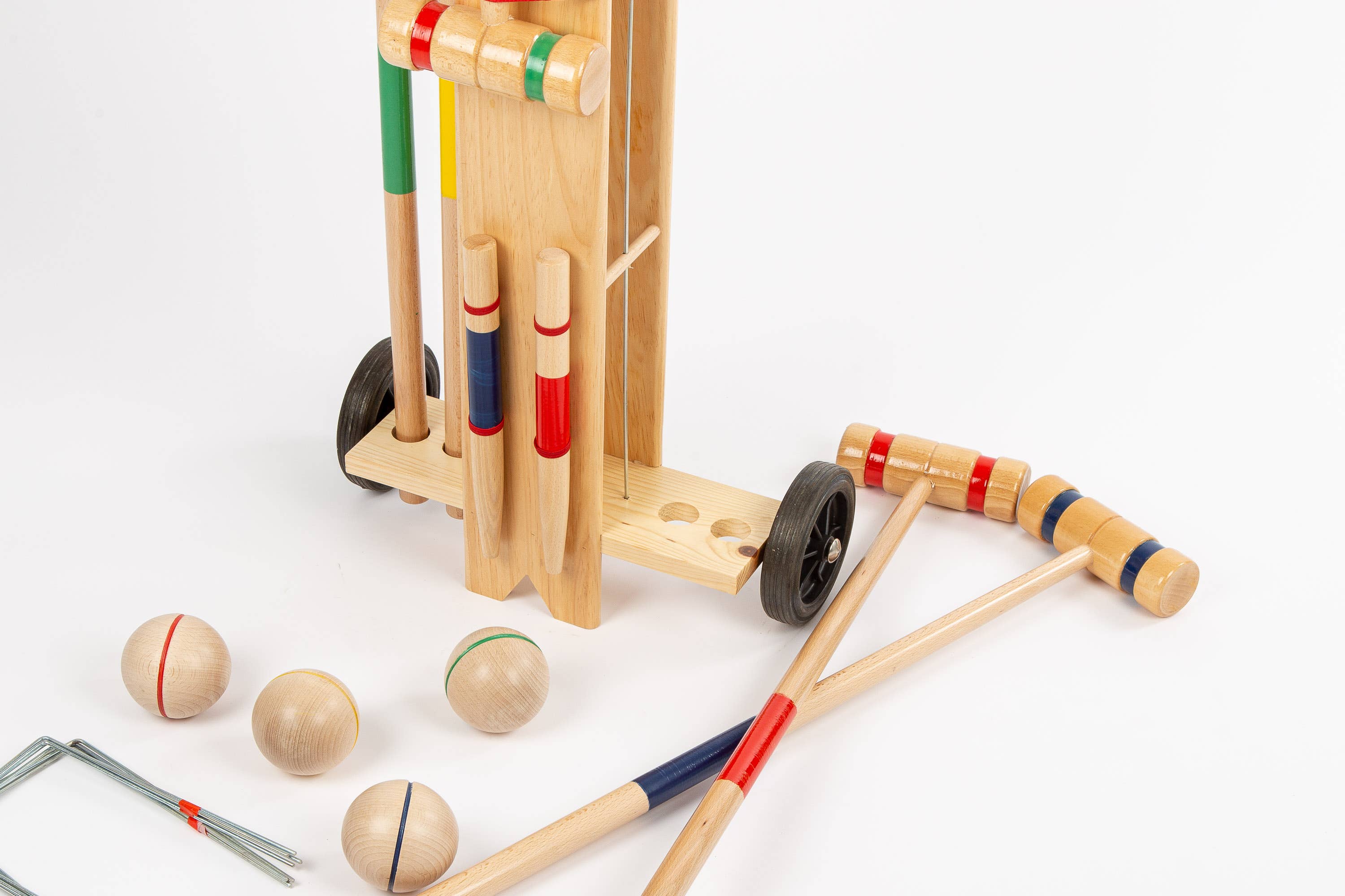 MORA PLAY - Vente Jeu de sport – enfant et bébé - Jeu de croquet dans un chariot en bois - 4 joueurs5