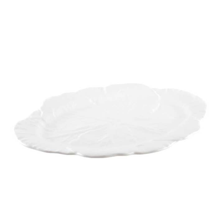 Prato oval branco de melamina 50x40x2 cm por atacado de AULICA