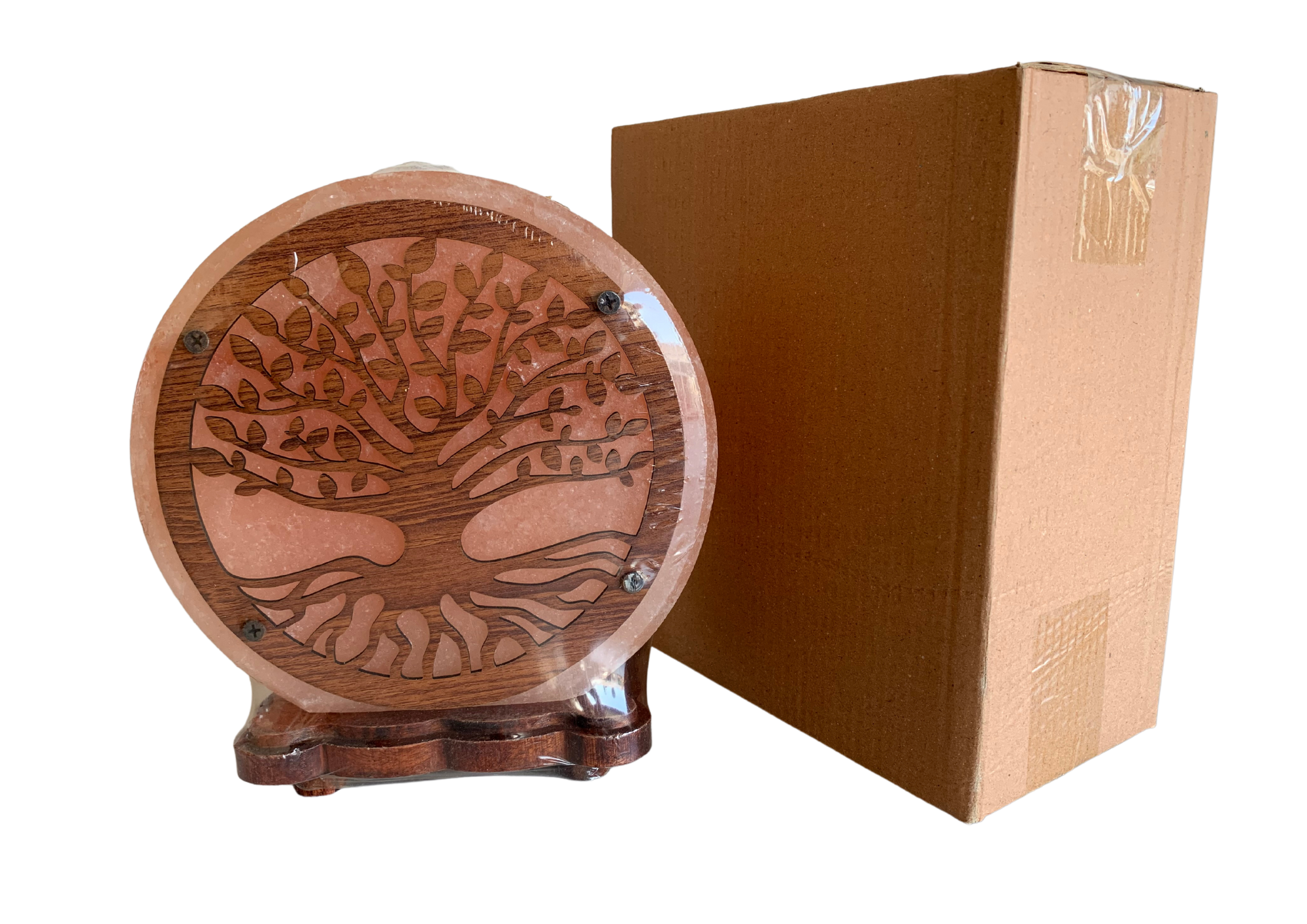 Soorprendimi - IFP ideaforproject srl - Wholesale Accent/Desk Lamp - Himalayan salt lamp round background Tree of Life1