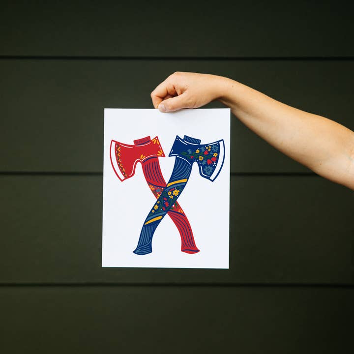 Hinterland Goods - Wholesale Art Print - Nordic Hatchets1