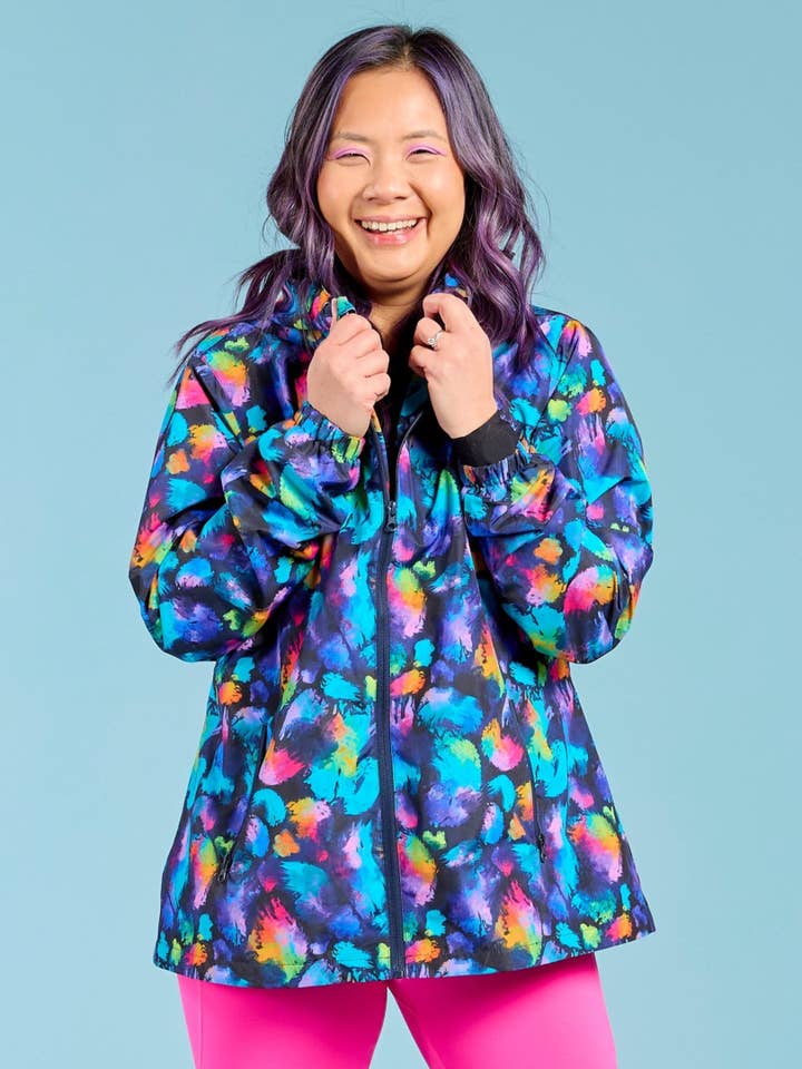 Mama Movement - Wholesale Raincoat – Women's - Rainbow Splatter Raincoat - Adults