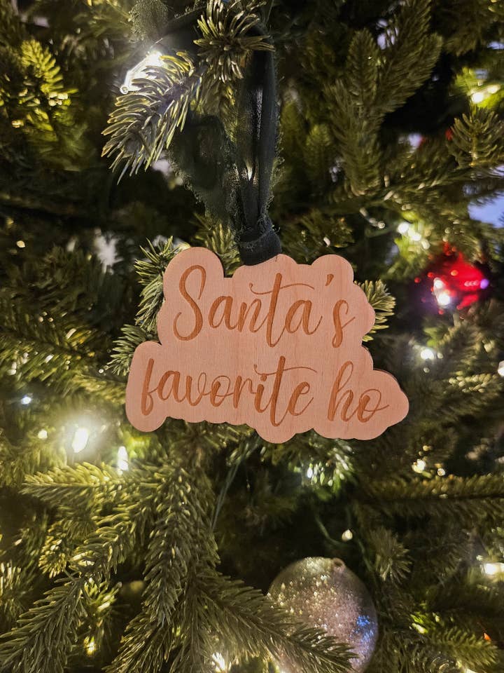 Santa's Favorite Ho Ornament for wholesale by Salt + Birch