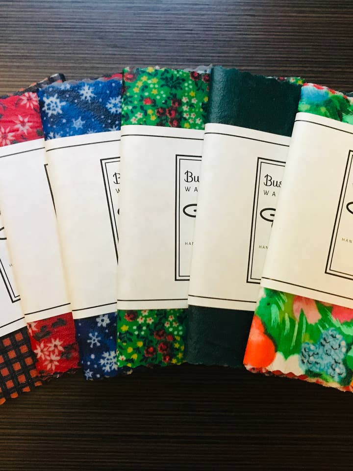 Stack of Smalls for wholesale by Busy Bree’s Wax Wraps