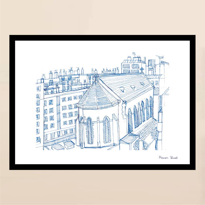 Série Depuis ma fenêtre - L'Église pour la vente par L'Esquermoise par Manon Sénal