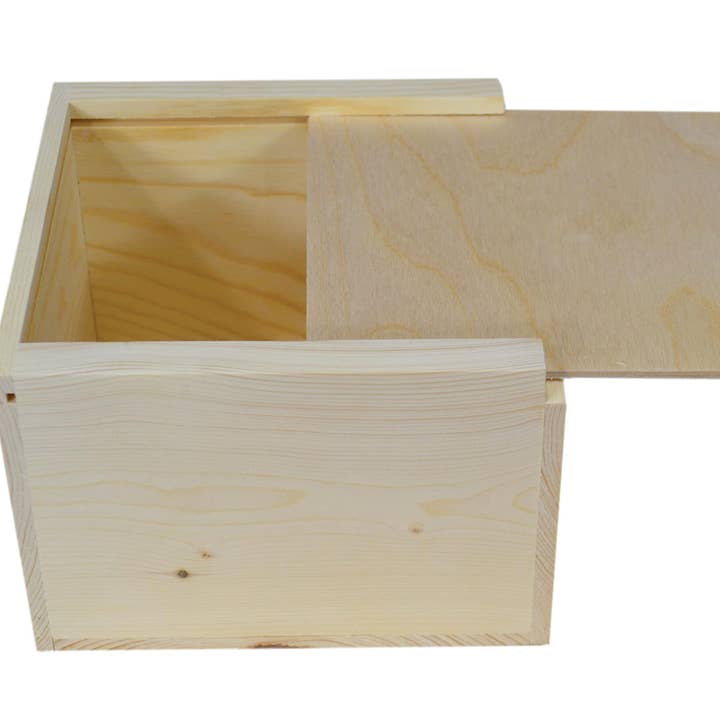 Poole & Sons Inc. - Wholesale Gift box - Wooden Slide Top Box 8x8x5 (Bulk)2