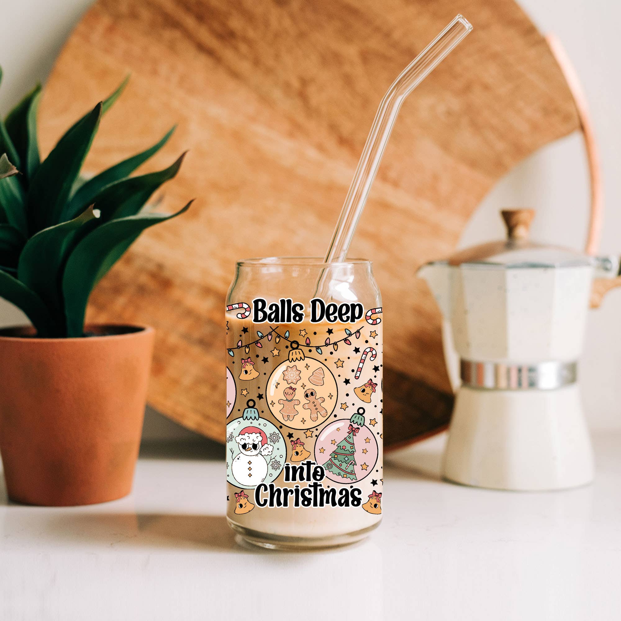 Gia Roma - Vente Gourde/bouteille isotherme - Verres en verre et cadeaux de cuisine de Noël Candy Cane27