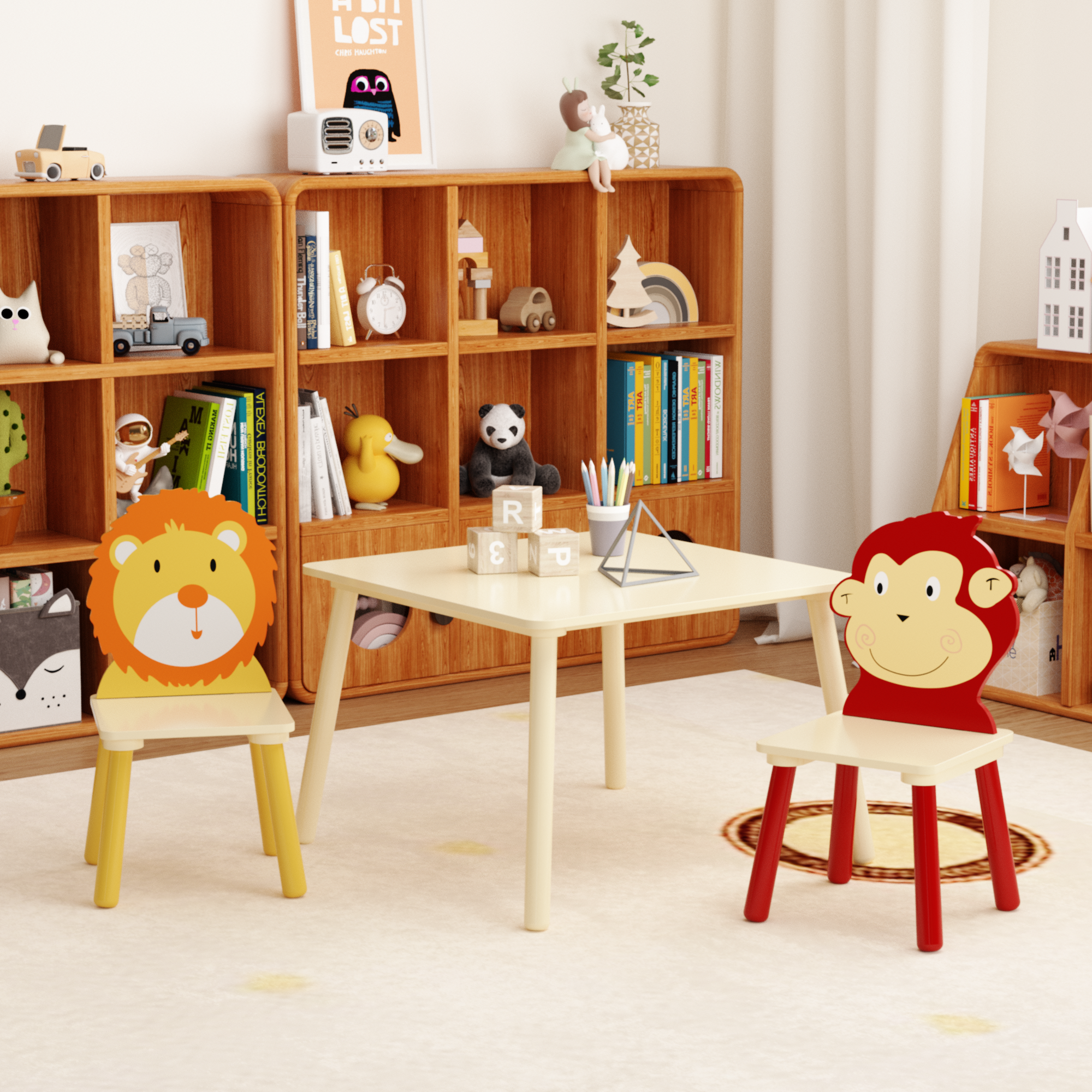 39F Inc. - Wholesale Chair - Kids - Kids Animal-Themed Table and Chair Set, Adorable Design4