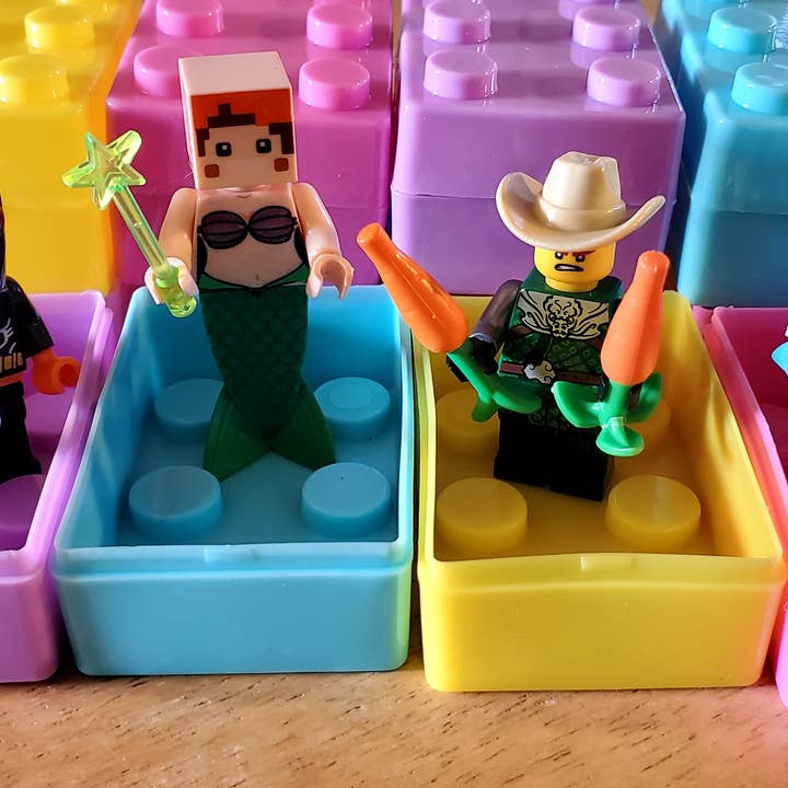 Minifig Easter Eggs for wholesale by Brick Books LLC