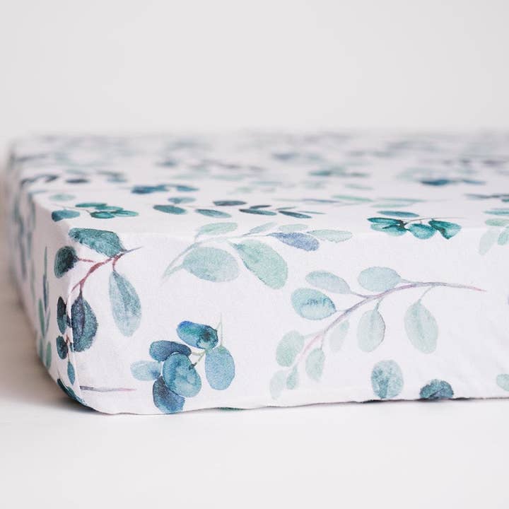 Sábana bajera ajustable para cuna de eucalipto para venta al por mayor de NODNAL Co.