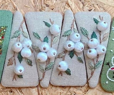 Quince Fables - Wholesale Barrette - Women's - Xmas Theme Embroidered Hair Barrette, Christmas Collection✅7